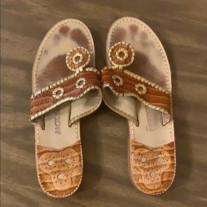 Brown and gold Jack Rogers